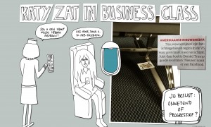 Katy zat in business class