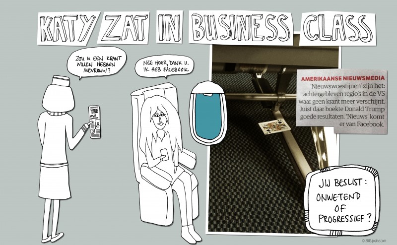 Katy zat in business class
